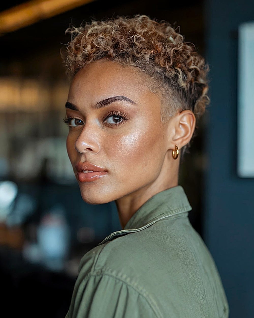 Tapered Cut With Layers And Blonde Highlights — Trendy Natural Hair