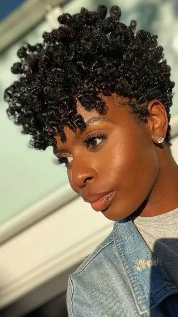 Short Pixie With Wispy Curly Bangs — Trendy Natural Hair