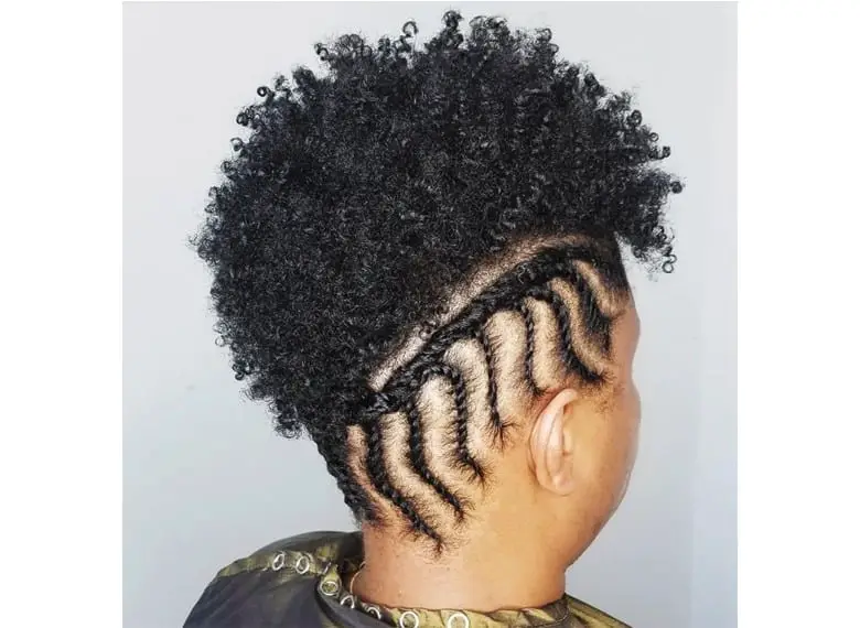 Short Tapered Sides With Intricate Braids — Trendy Natural Hair