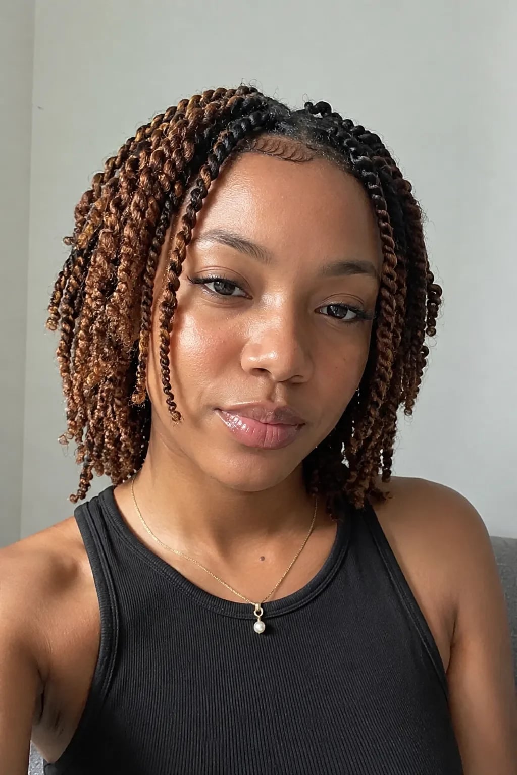 Chin Length Tapered Cut With Two-Strand Twists — Trendy Natural Hair
