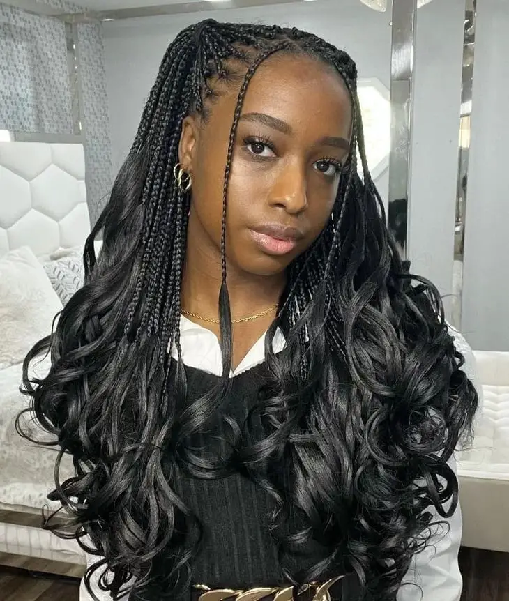 Braids with Wet-Look Blonde Balayage Waves Braids with Wet-Look Blonde Balayage Waves — Trendy Natural Hair Braiding
