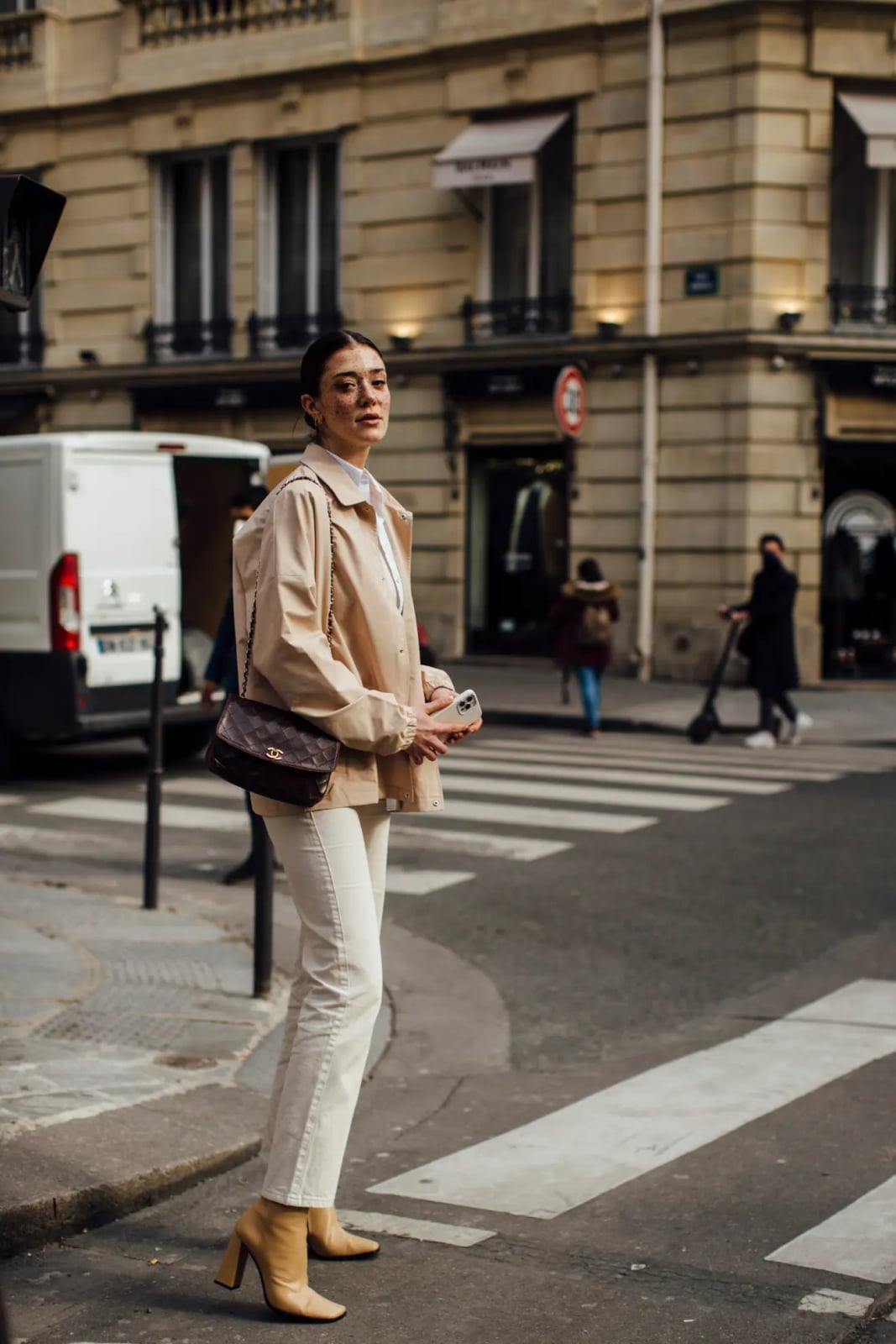 Beige Jacket with Cream Straight-Leg Pants Beige Jacket with Cream Straight-Leg Pants — Trendy Parisian Style
