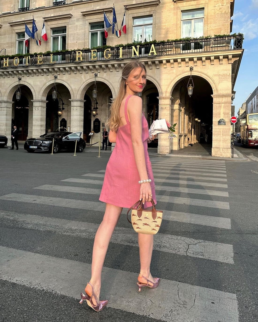 Bright Pink Linen Blend A-Line Mini Dress Bright Pink Linen Blend A-Line Mini Dress — Trendy Pink Dress Outfit