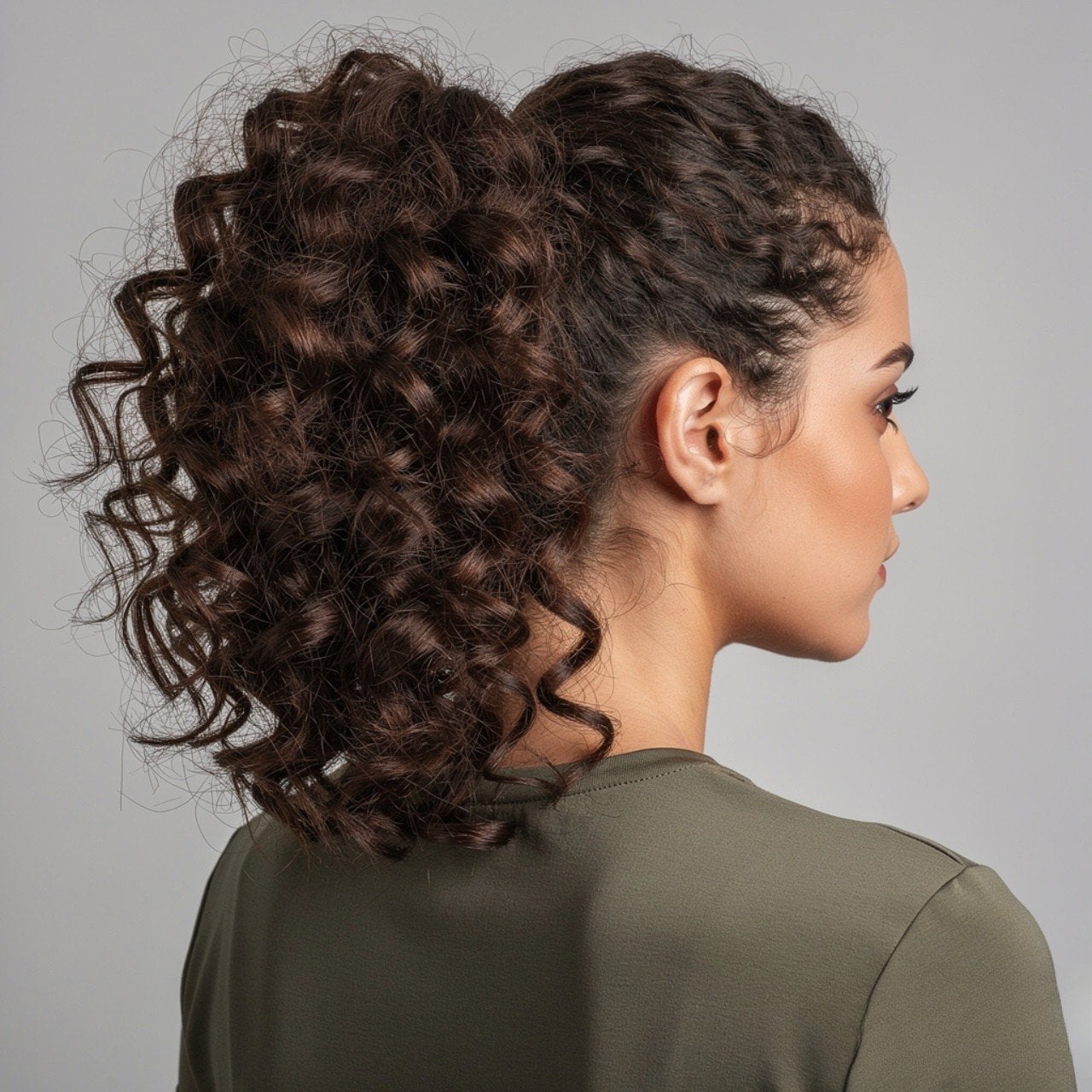 Shoulder Length Ponytail Thick Curly Hair — Trendy Pony Hairstyles