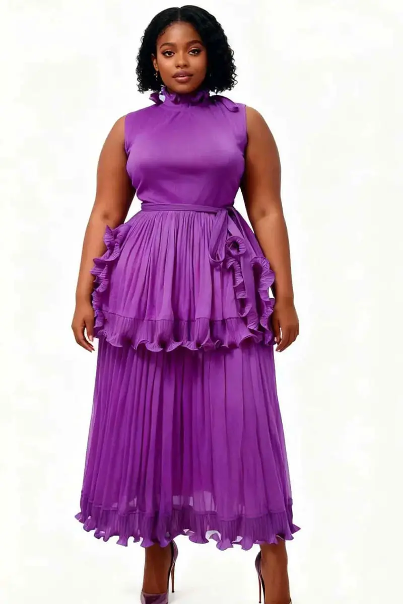 Vibrant Purple Tiered Ruffled Maxi Dress Vibrant Purple Tiered Ruffled Maxi Dress — Trendy Purple Dress