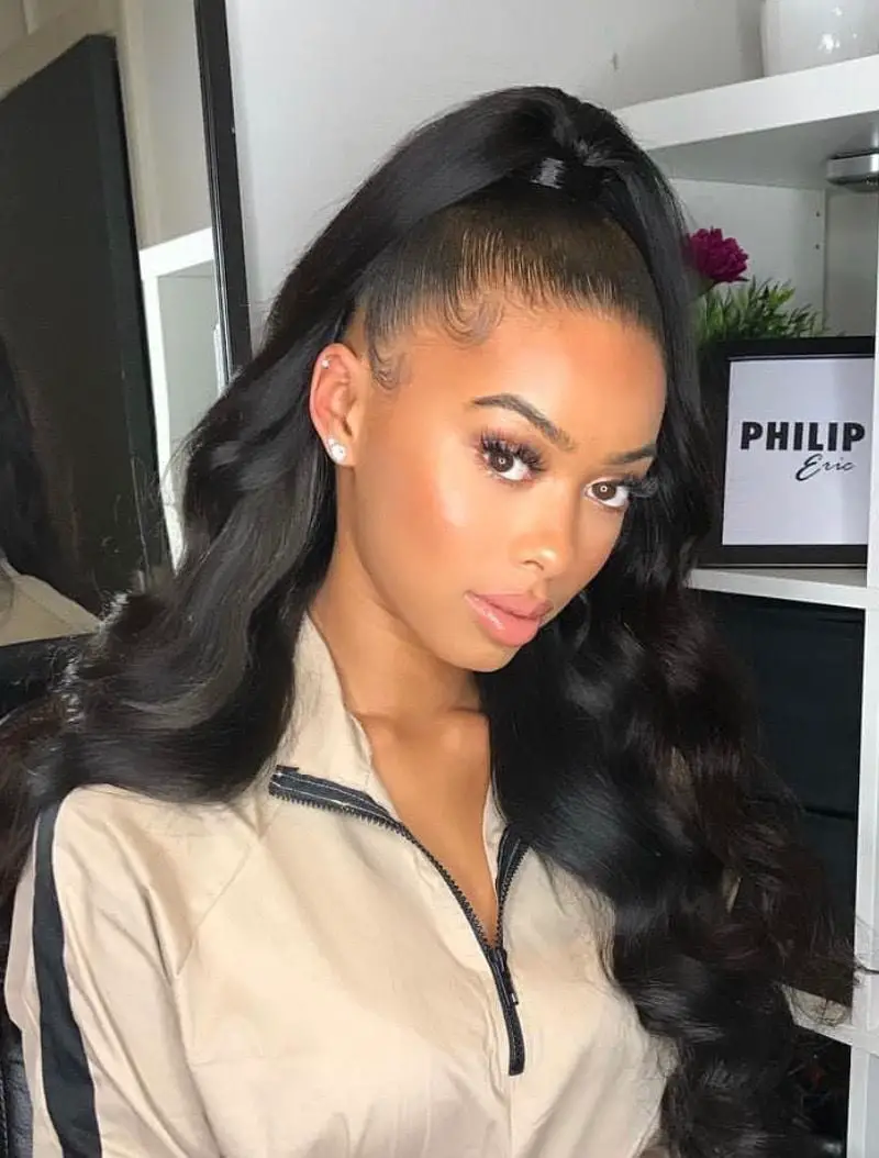 Half-Up Half-Down Ponytail and Zip-Up Jacket Half-Up Half-Down Ponytail and Zip-Up Jacket — Trendy Quick Weave