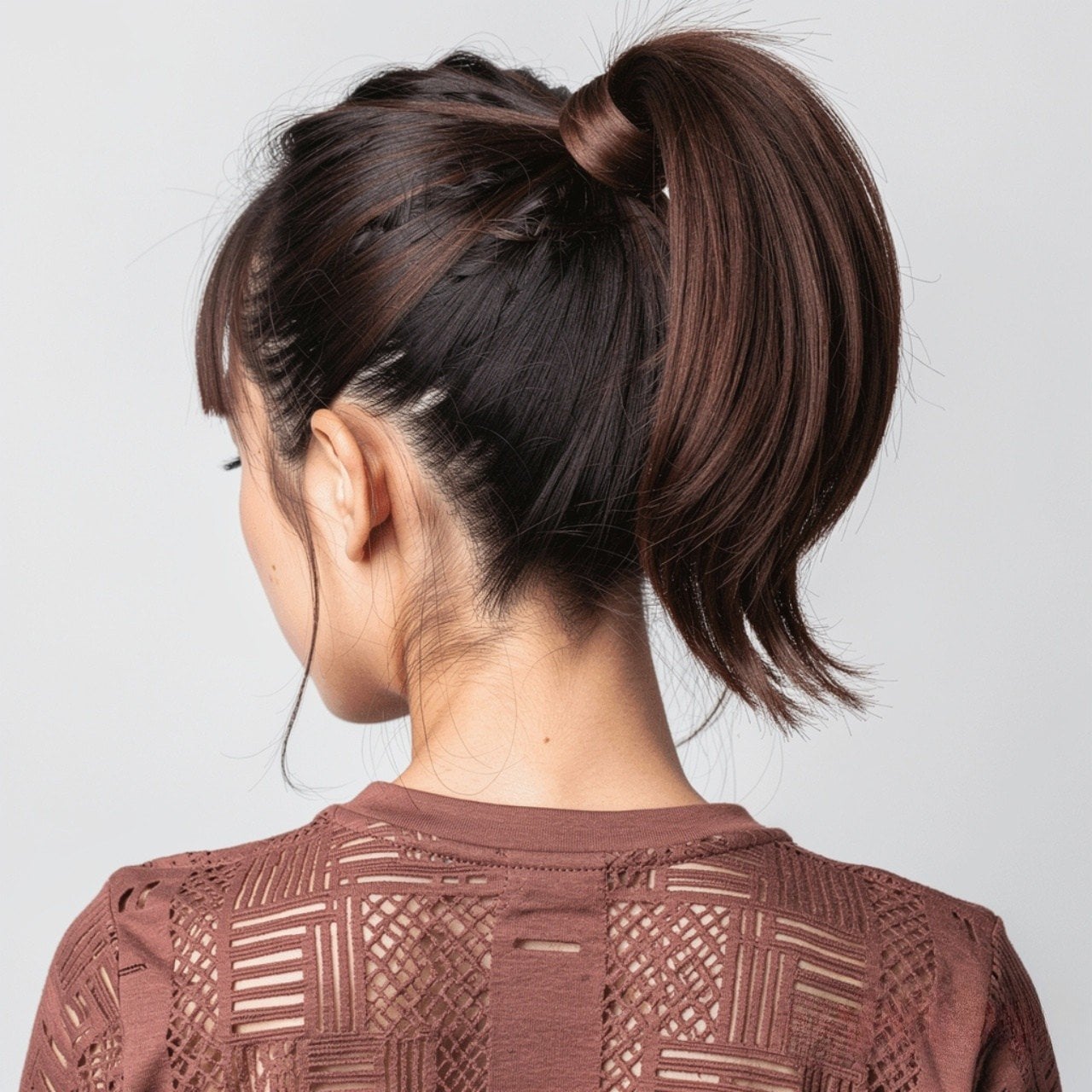 Voluminous Shoulder Length Ponytail Voluminous Shoulder Length Ponytail — Trendy Quick Weave Ponytail