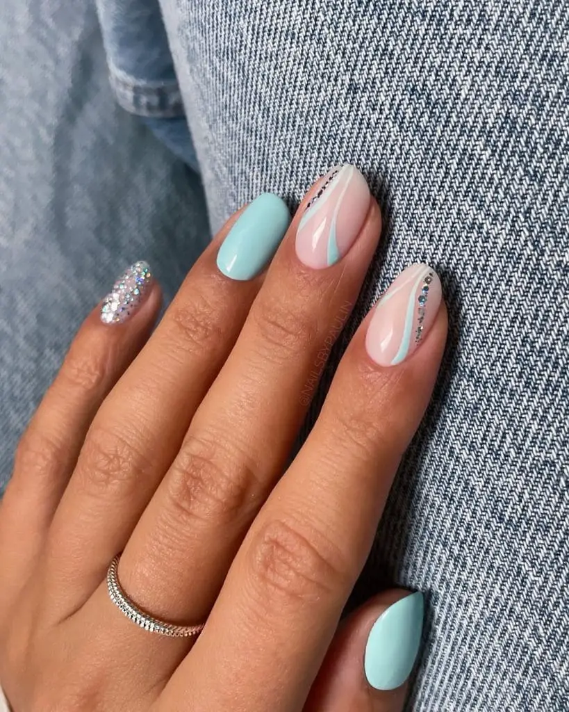 Pale Pink Black Bow Short Almond Nails Pale Pink Black Bow Short Almond Nails — Trendy Short Almond Nails