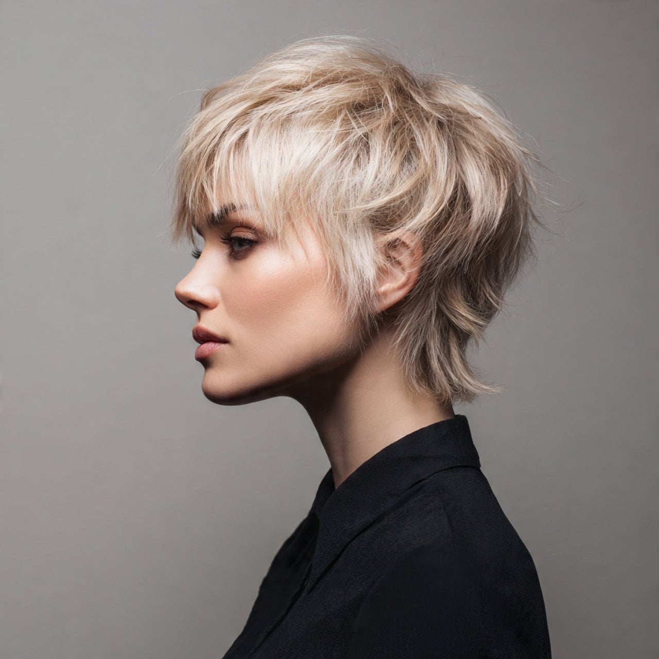 Messy Platinum Blonde Pixie With Side Bangs — Trendy Short Hair Hairstyles