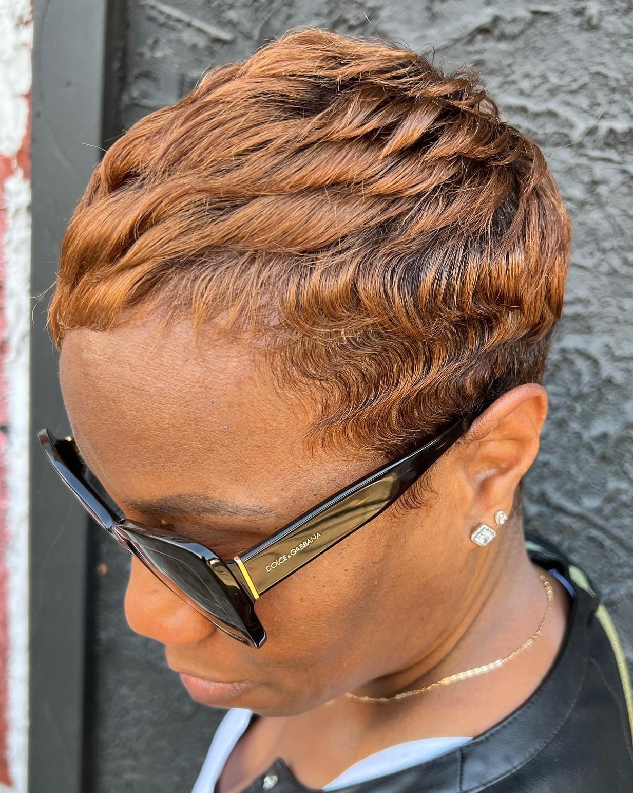 Copper Pixie With Textured Wavy Layers — Trendy Short Hair Hairstyles