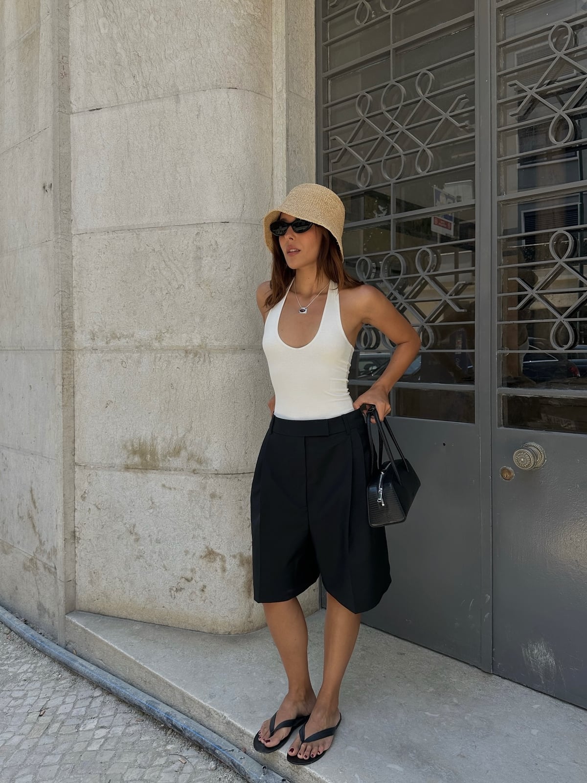 Black Wide-Leg Shorts with Halter Top Black Wide-Leg Shorts with Halter Top — Trendy Shorts Outfits