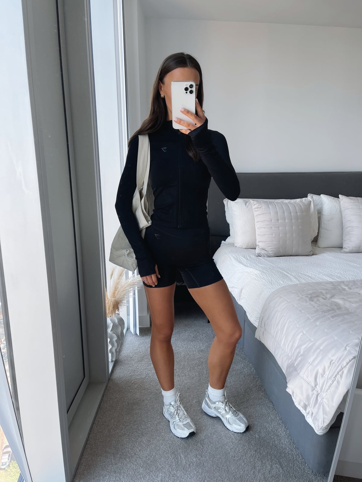 Black Stretch Knit Biker Shorts Set Black Stretch Knit Biker Shorts Set — Trendy Shorts Outfits