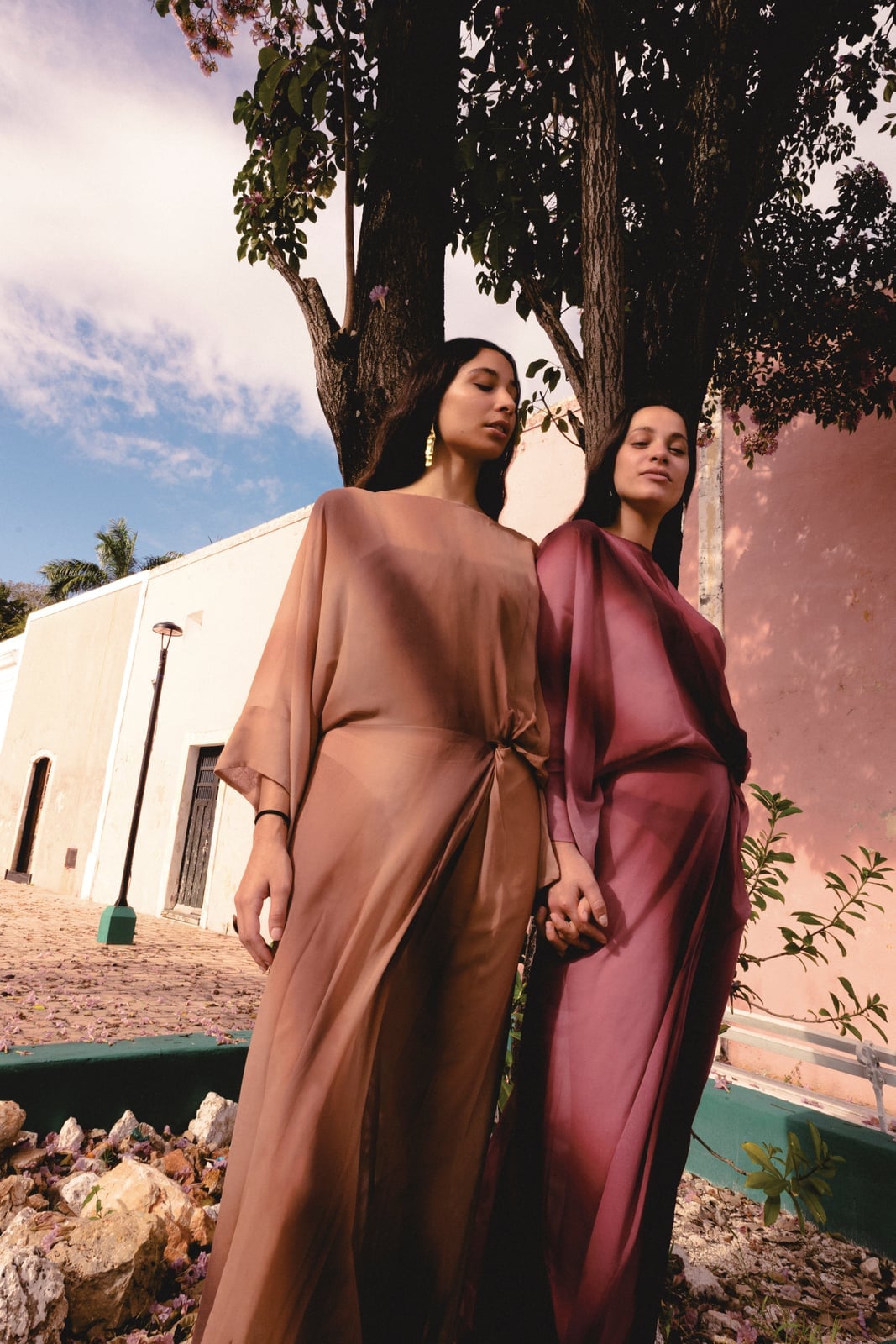 Cappuccino Silk Dress With Open Back Cappuccino Silk Dress With Open Back — Trendy Silk Dresses Outfit