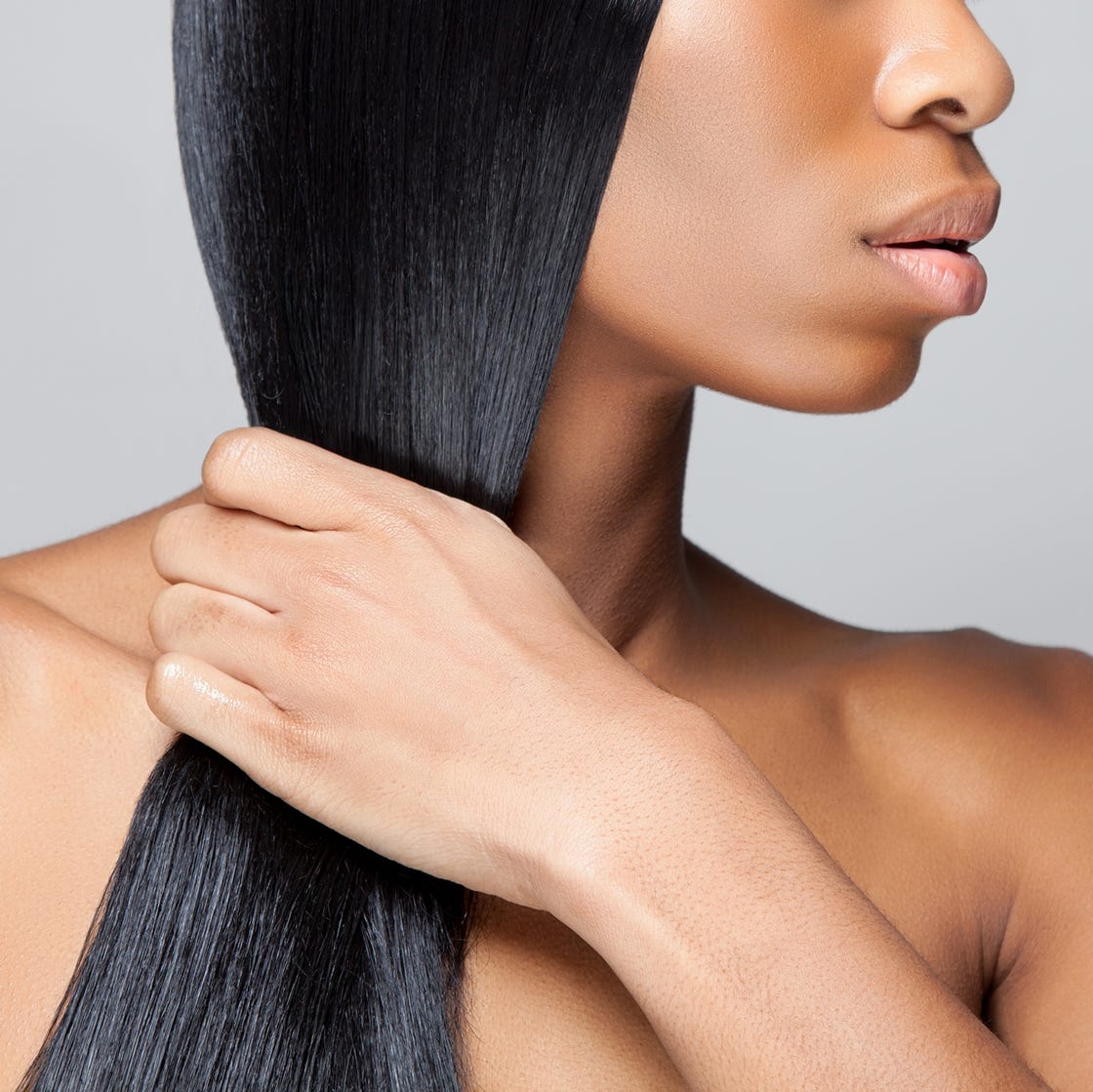 Chin Bob With Soft Curtain Bangs Chin Bob With Soft Curtain Bangs — Trendy Silk Press