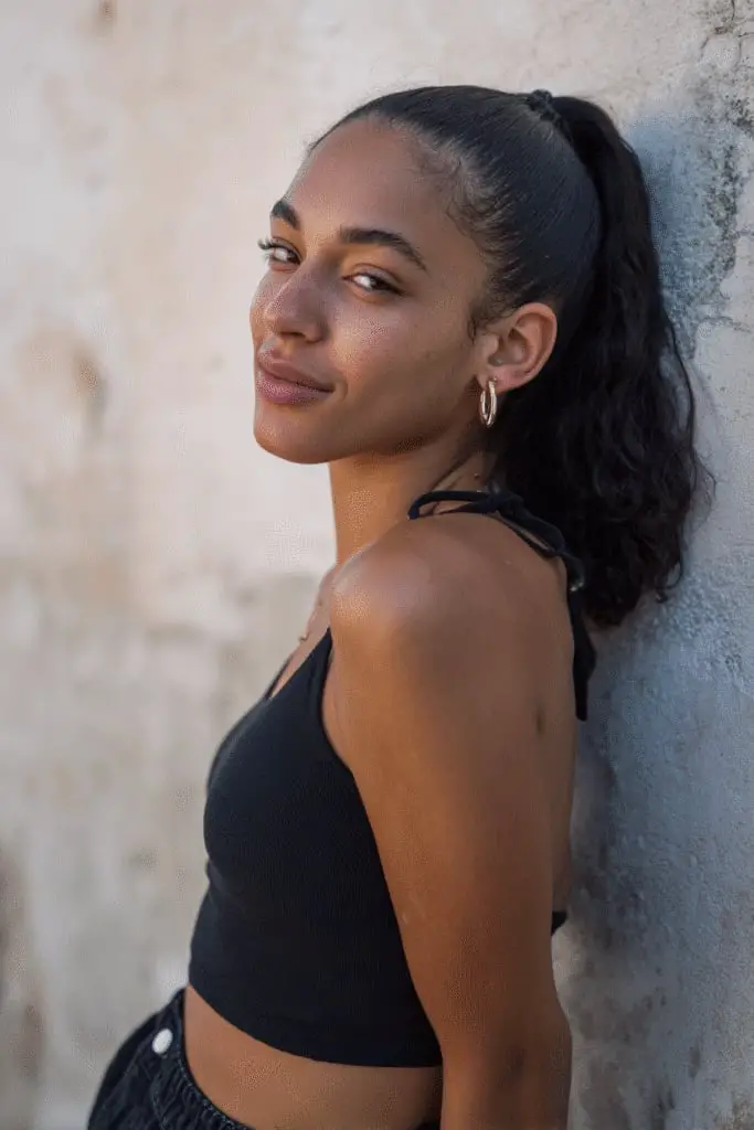 High Wavy Black Ponytail High Wavy Black Ponytail — Trendy Slick Back Ponytail
