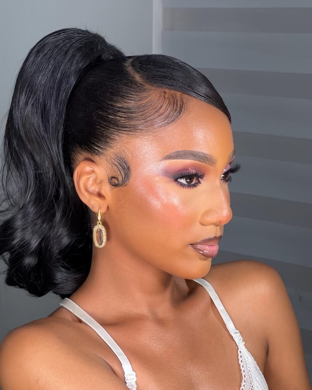 High Straight Black Ponytail High Straight Black Ponytail — Trendy Slick Back Ponytail