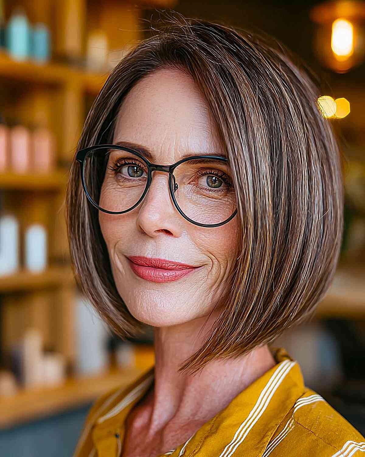 Ear Length Bob With Blunt Bangs, Close-Up Take Ear Length Bob With Blunt Bangs, Close-Up Take — Trendy Straight Hair