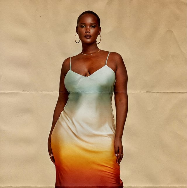 Satin Slip Dress with Ombre Sunset Colors — Trendy Sunset Outfit