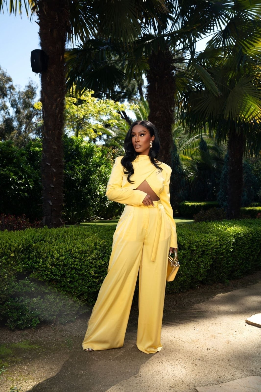 Canary Yellow Satin Two-Piece Evening Set Canary Yellow Satin Two-Piece Evening Set — Trendy Yellow Outfits